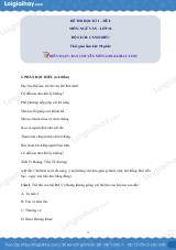 Đề thi học kì 1 Văn 10 Cánh diều - Đề số 8